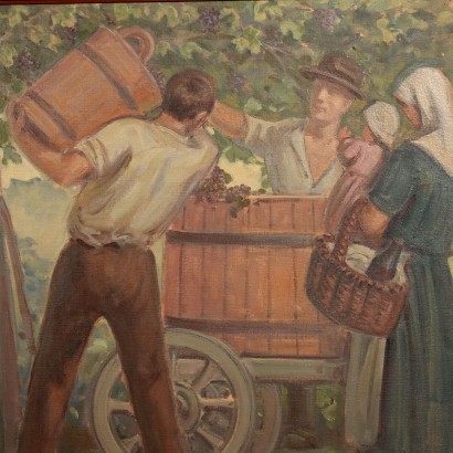 Modern Painting by Eliodoro Coccoli Grape Harvest Scene, Italy, 1959_1330370 Painting by Eliodoro Coccoli, Grape Harvest Scene, Eliodoro Coccoli, Eliodoro Coccoli, Eliodoro Coccoli, Eliodoro Coccoli