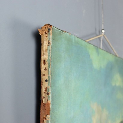 Ancient Landscape Painting with View of Omegna, Italy, 19th Century_1330387 Landscape painting with view of Omegna