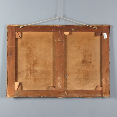 Ancient Landscape Painting with View of Omegna, Italy, 19th Century_1330388 Landscape painting with view of Omegna