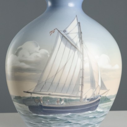 Bing & Grondhal Vase Design Erna Sorensen Porzellan 1970er Jahre_1330424 Erna Sorensen Vase für Bing & Grondhal