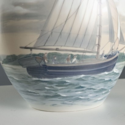 Bing & Grondhal Vase Design Erna Sorensen Porzellan 1970er Jahre_1330426 Erna Sorensen Vase für Bing & Grondhal