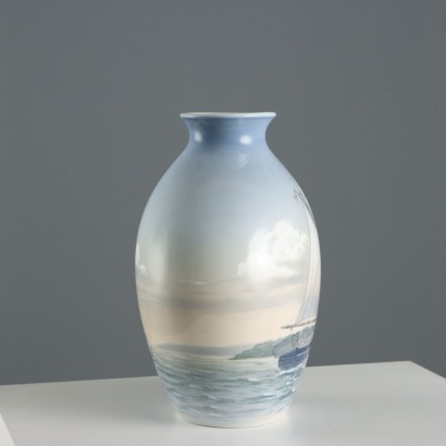 Bing & Grondhal Vase Design Erna Sorensen Porzellan 1970er Jahre_1330427 Erna Sorensen Vase für Bing & Grondhal