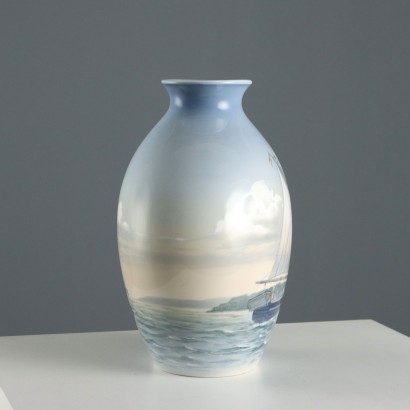 Bing & Grondhal Vase Design Erna Sorensen Porzellan 1970er Jahre_1330428 Erna Sorensen Vase für Bing & Grondhal