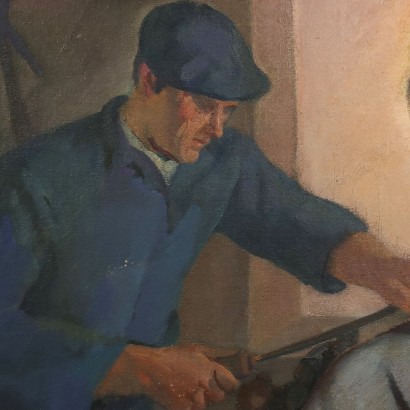 Painting by Mario Venzo, Christ the Worker, Mario Venzo, Mario Venzo (Brother Venzo), Mario Venzo (Brother Venzo), Mario Venzo (Brother Venzo)