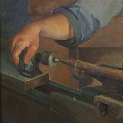 Painting by Mario Venzo, Christ the Worker, Mario Venzo, Mario Venzo (Brother Venzo), Mario Venzo (Brother Venzo), Mario Venzo (Brother Venzo)