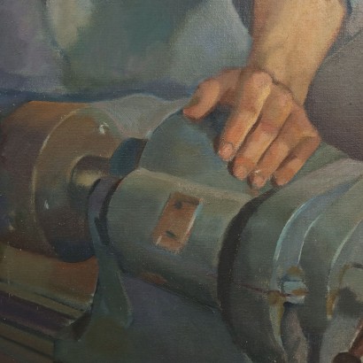 Painting by Mario Venzo, Christ the Worker, Mario Venzo, Mario Venzo (Brother Venzo), Mario Venzo (Brother Venzo), Mario Venzo (Brother Venzo)