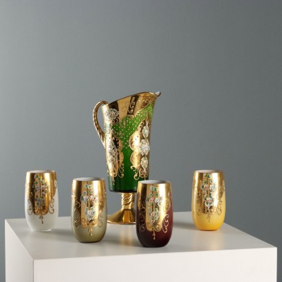 Jug with Four Glass Glasses