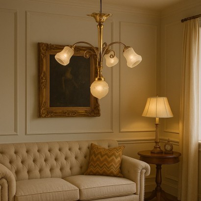 Lámpara de araña, lámpara de araña de bronce