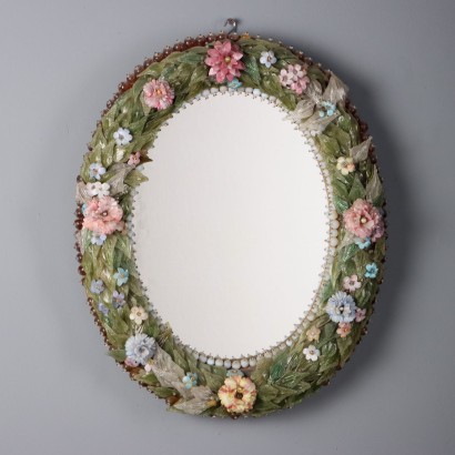 Venetian Mirror with Colored Glass