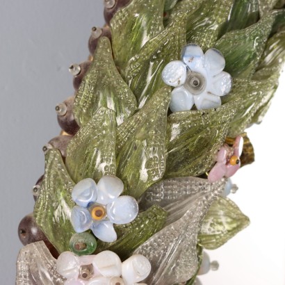 Venetian Glass Mirror, Venetian Mirror with Colored Glass