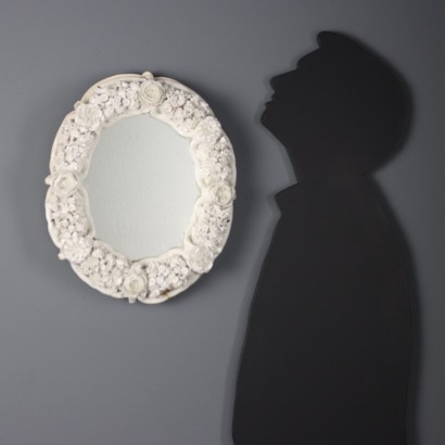 ESPEJO PEQUEÑO, Espejo veneciano de cristal blanco