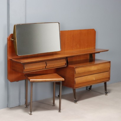 1960s Dressing Table with Mirror and Stool