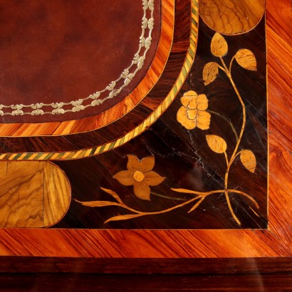 Table à jeux ancienne, placages divers, Italie, XVIIIe siècle_1330783 table de jeu marquetée