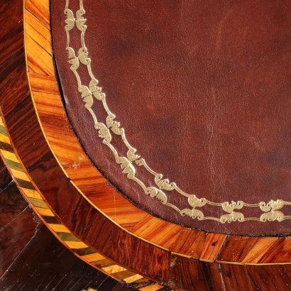 Table à jeux ancienne, placages divers, Italie, XVIIIe siècle_1330784 table de jeu marquetée