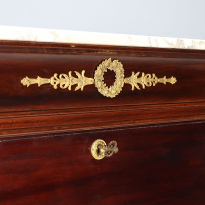Antique Empire Style Mahogany Secretary with 4 Drawers, France, 20th Century_1330793 Secretaire, Empire Style Mahogany Secretaire