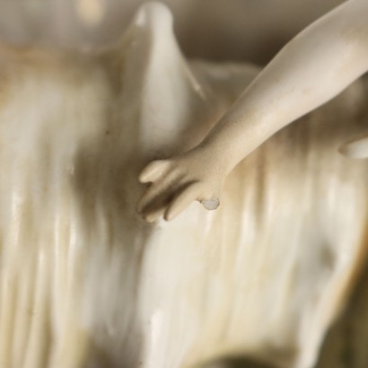 Jugendstil-Muschelvase, antikes Porzellan, 19.-20. Jahrhundert_1330849 Jugendstil-Muschelvase aus Porzellan