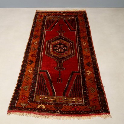 Alfombra antigua Jorun de algodón y lana con nudo grande, Turquía, 196 x 98 cm_1330907 Alfombra Joruk - Turquía, Alfombra Jorun - Türkiye