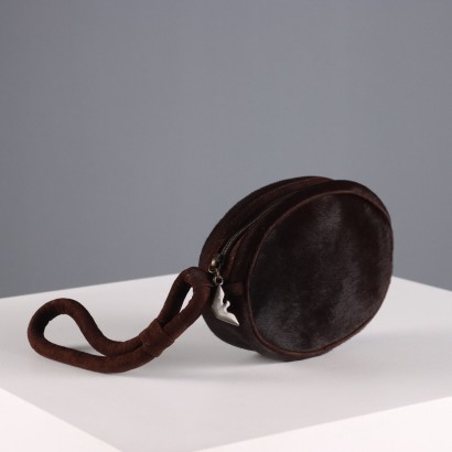 Emporio Armani Vintage-Clutch aus Ponyleder