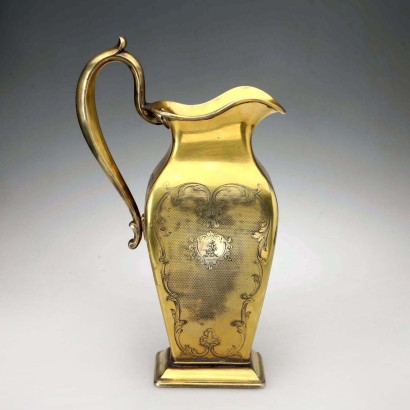 Antique Vermeil Silver Jug Louis Ainé Aucoc 19th Century_1330980 Louis Ain Vermeil Silver Jug, Louis Ain Vermeil Silver Jug, Louis Ain Vermeil Silver Jug