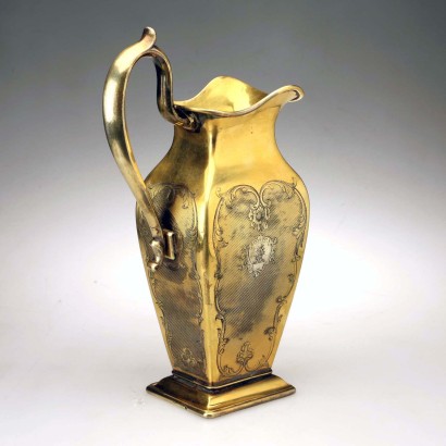 Antique Vermeil Silver Jug Louis Ainé Aucoc 19th Century_1330981 Louis Ain Vermeil Silver Jug, Louis Ain Vermeil Silver Jug, Louis Ain Vermeil Silver Jug