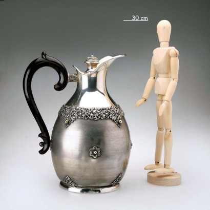 Antique Silver Jug, Cesa Manufacture, Alessandria, Italy, 1920s_1331014 Silver Jug Manufactured by Cesa Aless