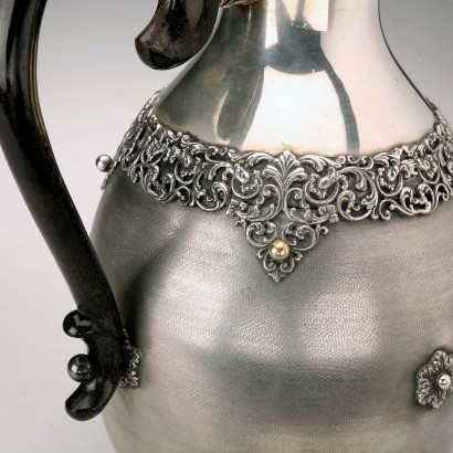 Antique Silver Jug, Cesa Manufacture, Alessandria, Italy, 1920s_1331016 Silver Jug Manufactured by Cesa Aless