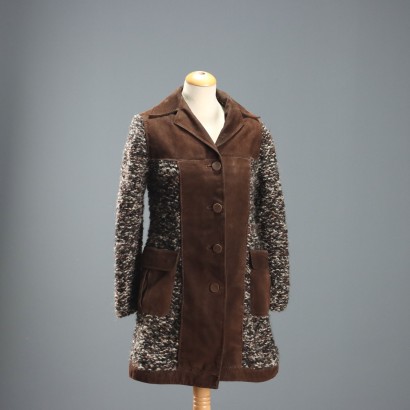 Vintage Wool and Leather Coat
