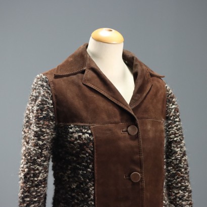 Vintage Wool and Leather Coat