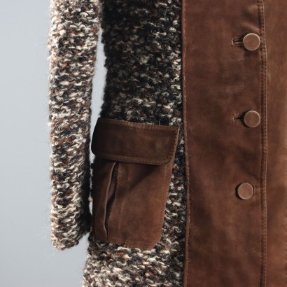 Vintage Wool and Leather Coat