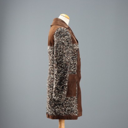 Vintage Wool and Leather Coat