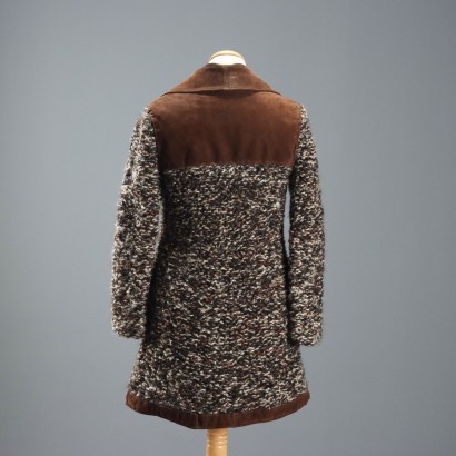 Vintage Wool and Leather Coat