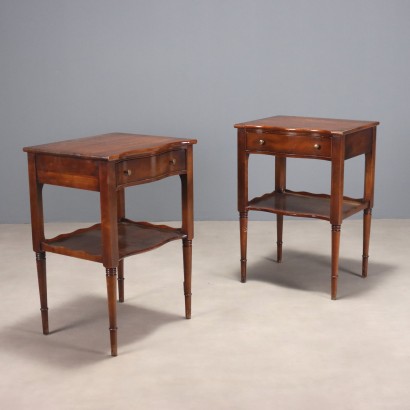 Pair of Walnut Bedside Tables