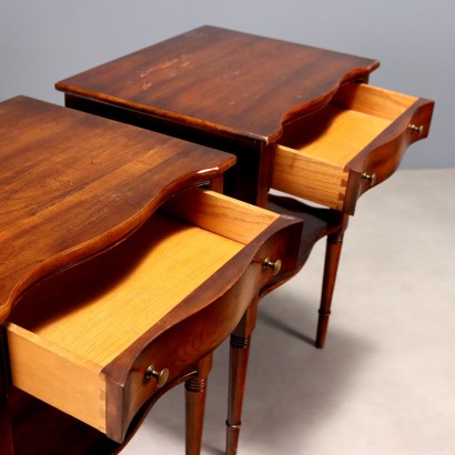 Pair of Nightstands, Pair of Walnut Nightstands