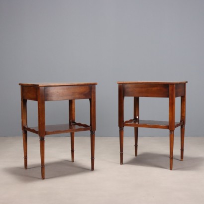 Pair of Nightstands, Pair of Walnut Nightstands