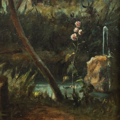 Painting by Eleuterio Pagliano, Figures in the Garden, Eleuterio Pagliano, Eleuterio Pagliano, Eleuterio Pagliano, Eleuterio Pagliano