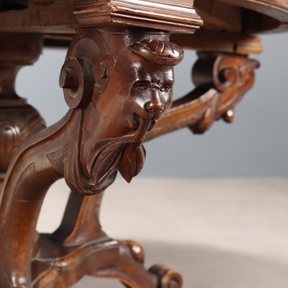 Table panier extensible en noyer