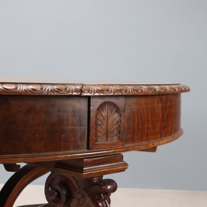 Table panier extensible en noyer