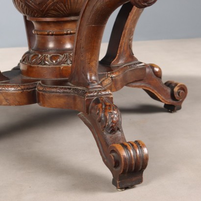 Table panier extensible en noyer