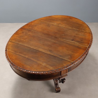 Table panier extensible en noyer