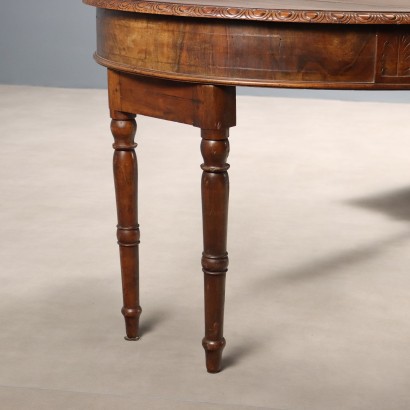 Table panier extensible en noyer