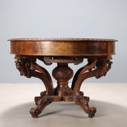 Table panier extensible en noyer