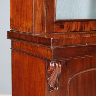 Mahagoni-Sideboard, viktorianisches Bücherregal, viktorianisches Mahagoni-Bücherregal