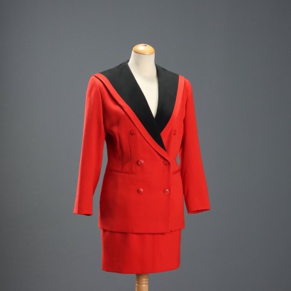 Traje rojo vintage de Kenzo