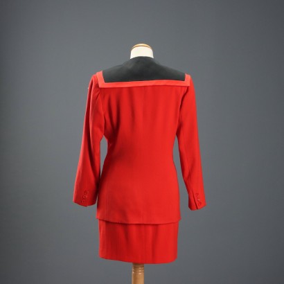 Costume rouge vintage Kenzo