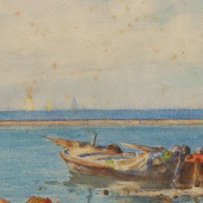 Cuadro de Paolo Sala, Paisaje marino con figuras, Paolo Sala, Paolo Sala, Paolo Sala