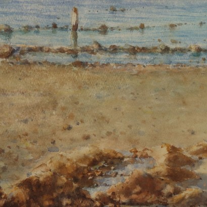 Cuadro de Paolo Sala, Paisaje marino con figuras, Paolo Sala, Paolo Sala, Paolo Sala