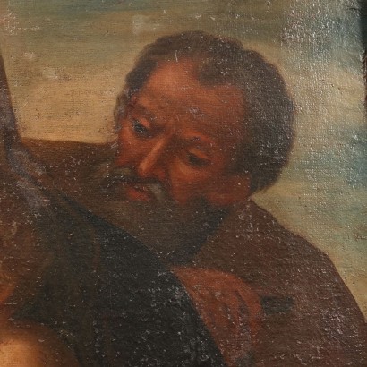 Pintura de la Sagrada Familia con San Francisco, Sagrada Familia con un santo franciscano