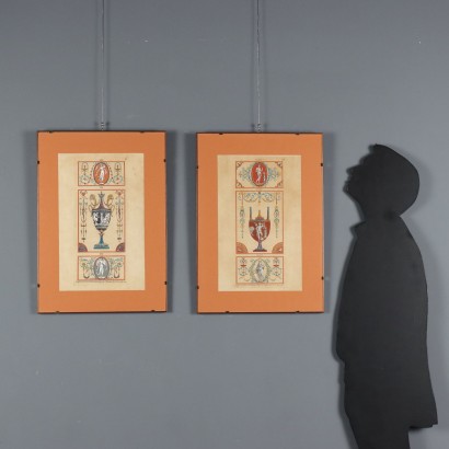 Paire de gravures de Michelangelo Pergolesi, Ornements et vases, Michelangelo Pergolesi, Michelangelo Pergolesi, Michelangelo Pergolesi, Michelangelo Pergolesi, Michelangelo Pergolesi