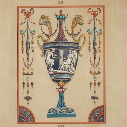 Paire de gravures de Michelangelo Pergolesi, Ornements et vases, Michelangelo Pergolesi, Michelangelo Pergolesi, Michelangelo Pergolesi, Michelangelo Pergolesi, Michelangelo Pergolesi