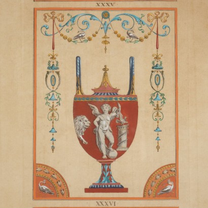 Paire de gravures de Michelangelo Pergolesi, Ornements et vases, Michelangelo Pergolesi, Michelangelo Pergolesi, Michelangelo Pergolesi, Michelangelo Pergolesi, Michelangelo Pergolesi